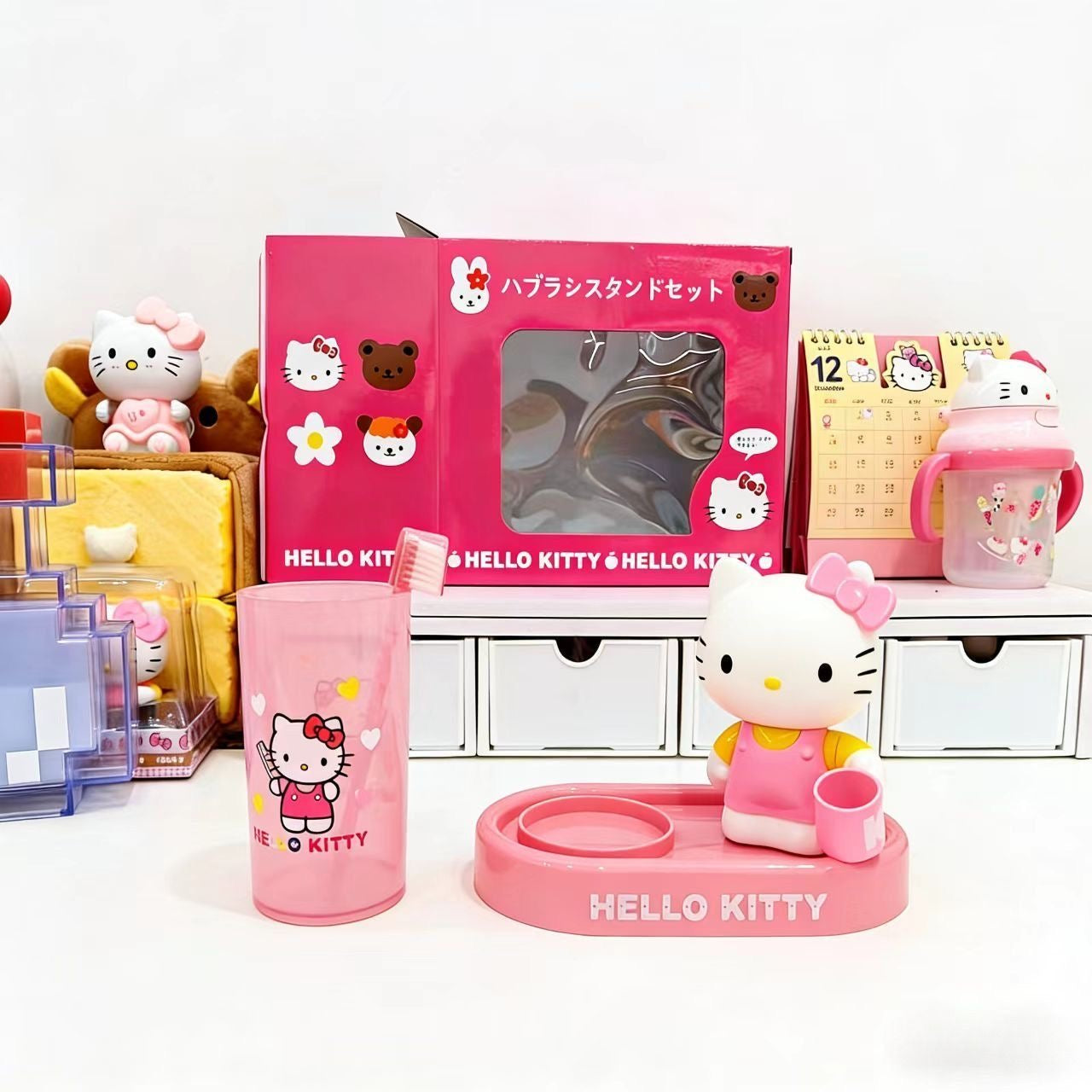 Hello Kitty Bathroom Cup Set