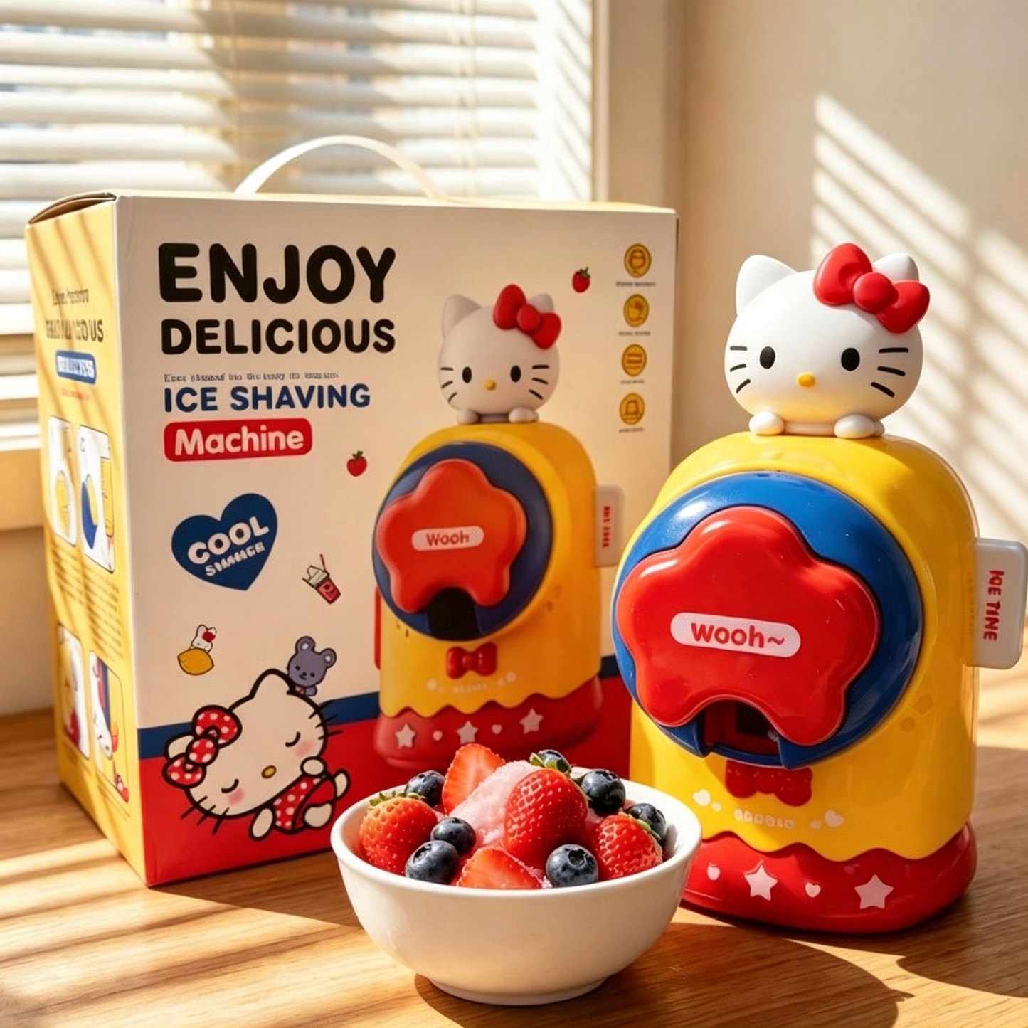 Kawaii Hello Kitty Hand-Crank Shaved Ice Machine