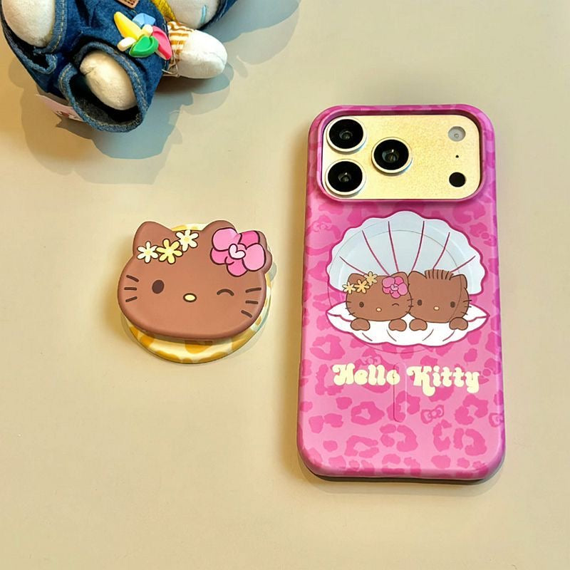 Brownie Hello Kitty Pink Leopard iPhone Case