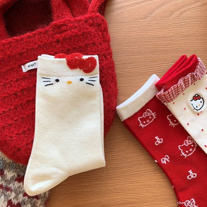 Hello Kitty Merry & Bright Socks 4 Pic Set