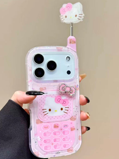 Hellokitty Pink Phone Shape Retro Design Cute Kawaii Phone Case