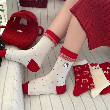 Hello Kitty Merry & Bright Socks 4 Pic Set