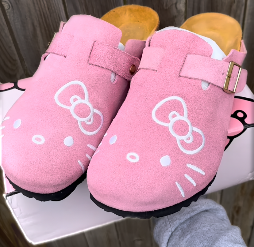 Hello Kitty Suede Soft Footbed Clogs for Women (US size)