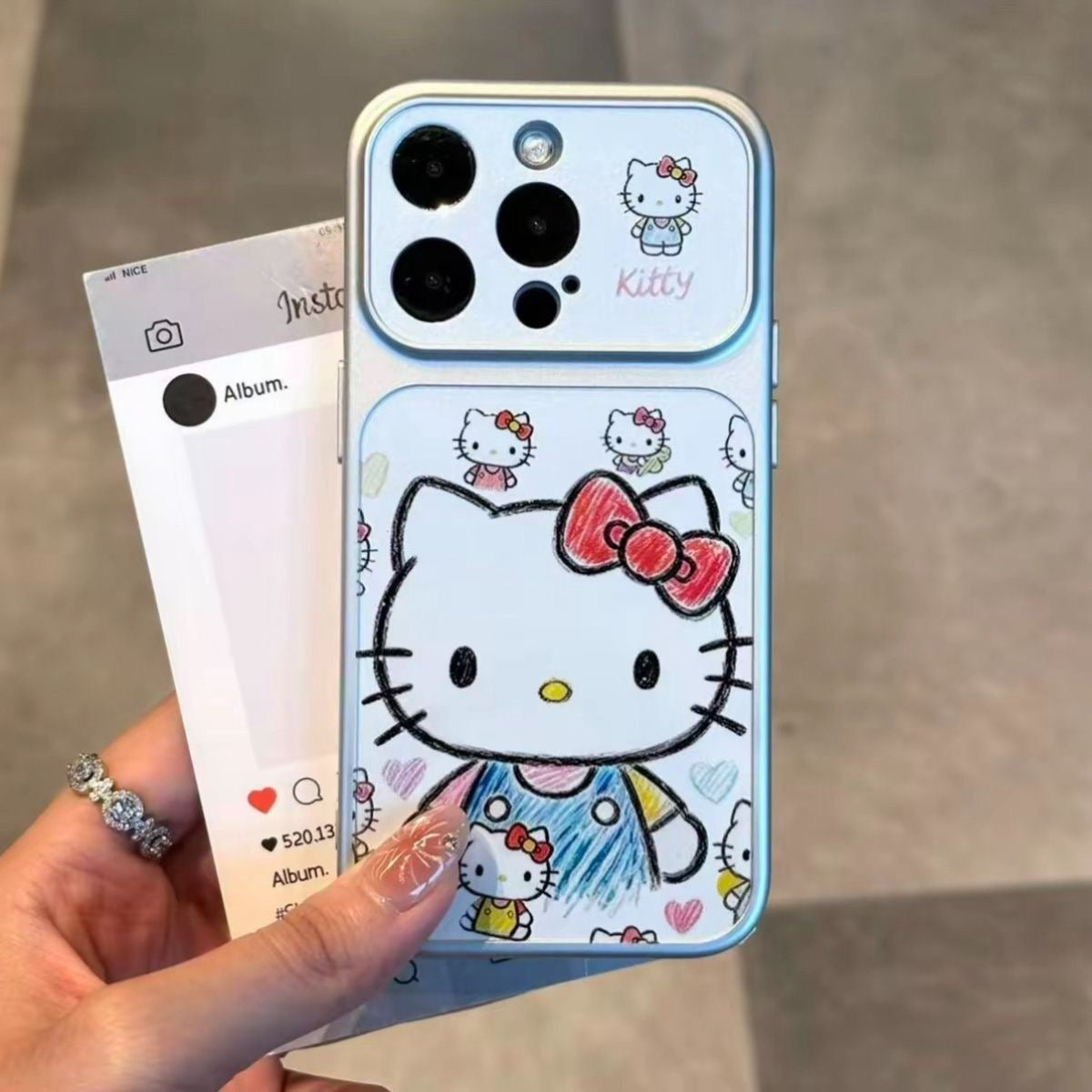 Vintage Hand Drawn Hello Kitty Soft Protective iPhone Case