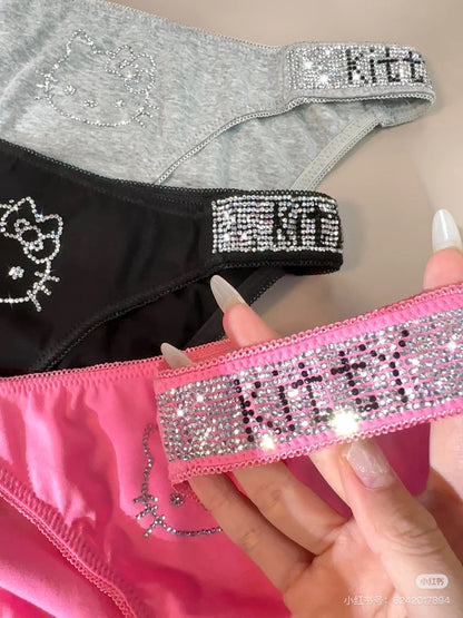Hello Kitty Dazzle Briefs Kawaii Crystal Underwear