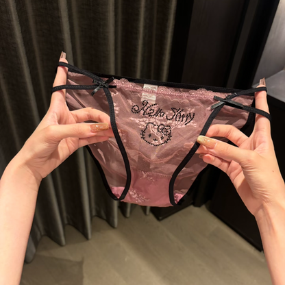 Hello Kitty Rhinestone Lace Coquette Panties