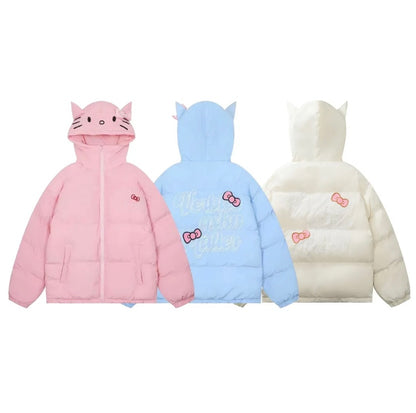 HelloKitty Embroidered Puffer Jacket