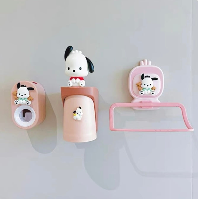 Magnetisches Badezimmer-Organizer-Set zum Aufhängen für Kinder von Sanrio