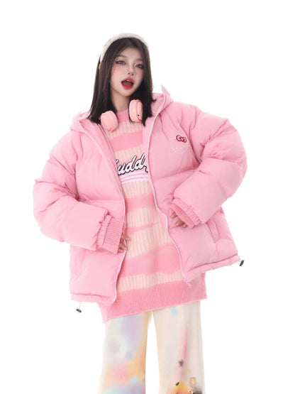 HelloKitty Embroidered Puffer Jacket