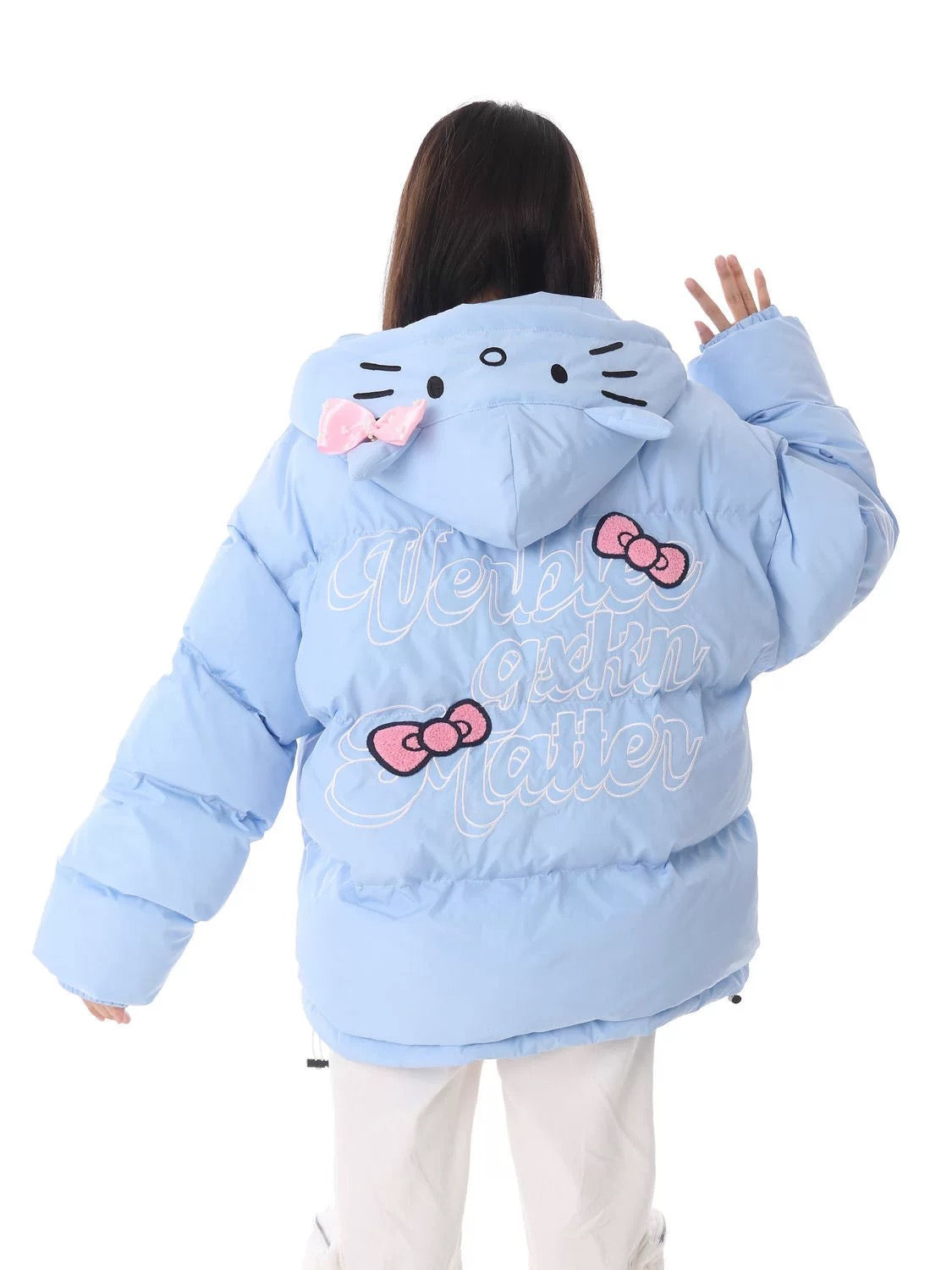HelloKitty Embroidered Puffer Jacket