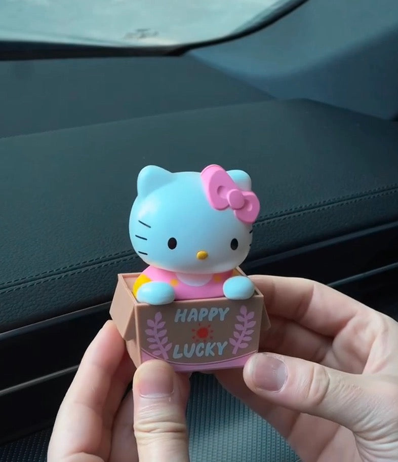 Hello Kitty Solar-Powered Car Ornament