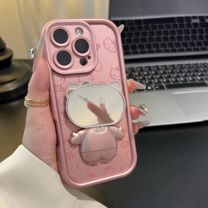 Hello Kitty Chic Pink Mirror Stand Case