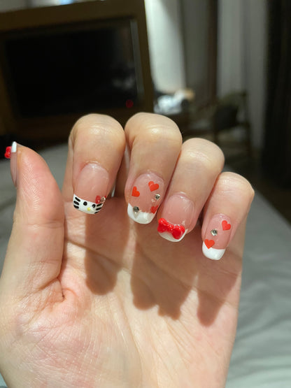 Hello Kitty French Aufkleb-Nagel-Set