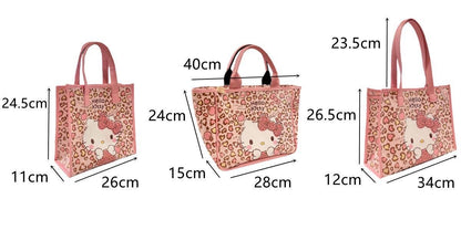 HelloKitty – Tasche mit Leopardenmuster in Rosa 