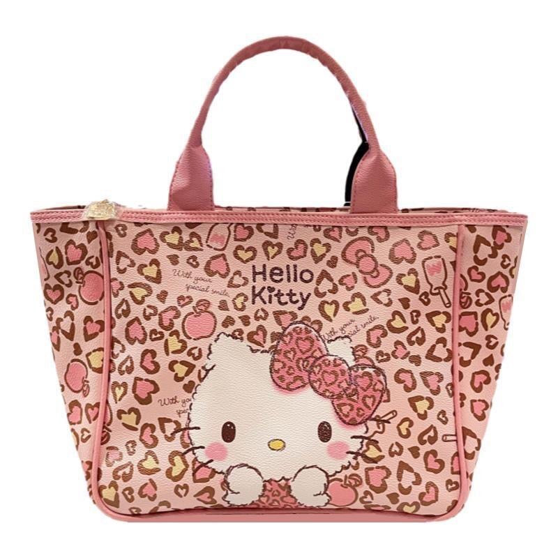 HelloKitty – Tasche mit Leopardenmuster in Rosa 