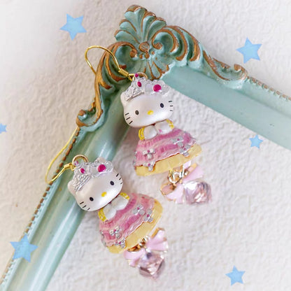 Hello Kitty Baroque Pearl Glam Princess Earrings