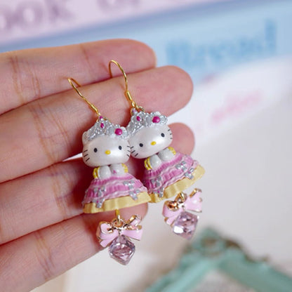 Hello Kitty Baroque Pearl Glam Princess Earrings