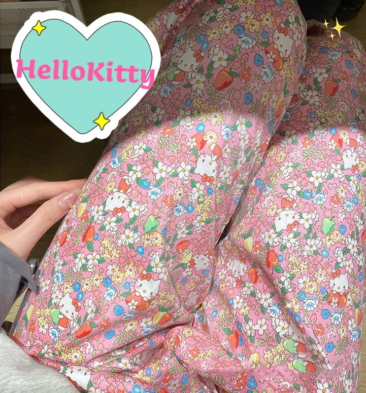 HelloKitty Floral Pink Leisure Pants