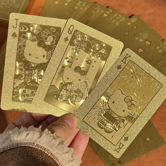 Hello Kitty Golden Deluxe Playing Cards