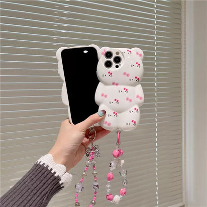 Hello Kitty 3D Bear Phone Case with Phone Charm 🎀