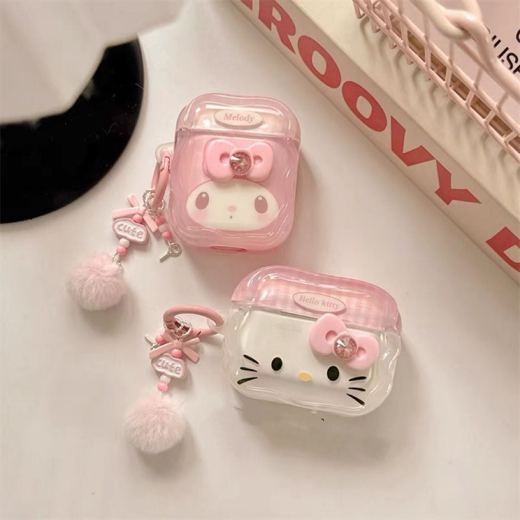 Hello Kitty My Melody Pink Jelly AirPod Case 🎀