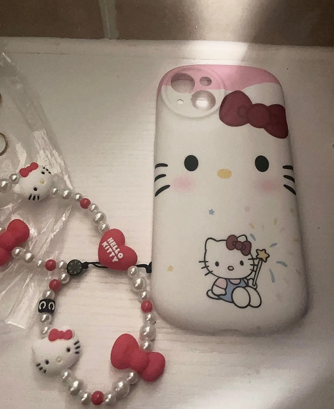 Hello Kitty Magic Wand Phone Case with Charm 💖