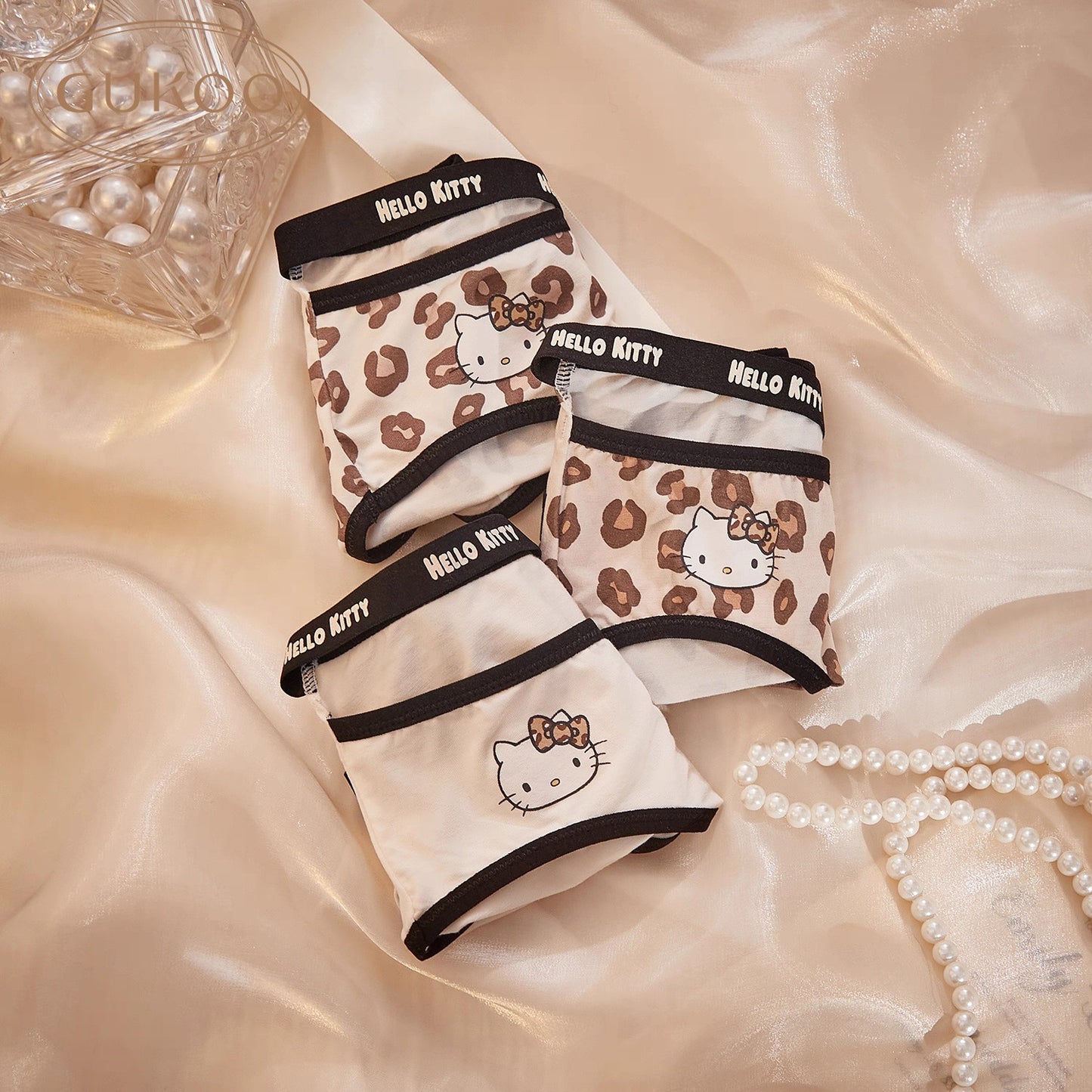 Hello Kitty Sassy Leopard Print Panties 3 Pic Set