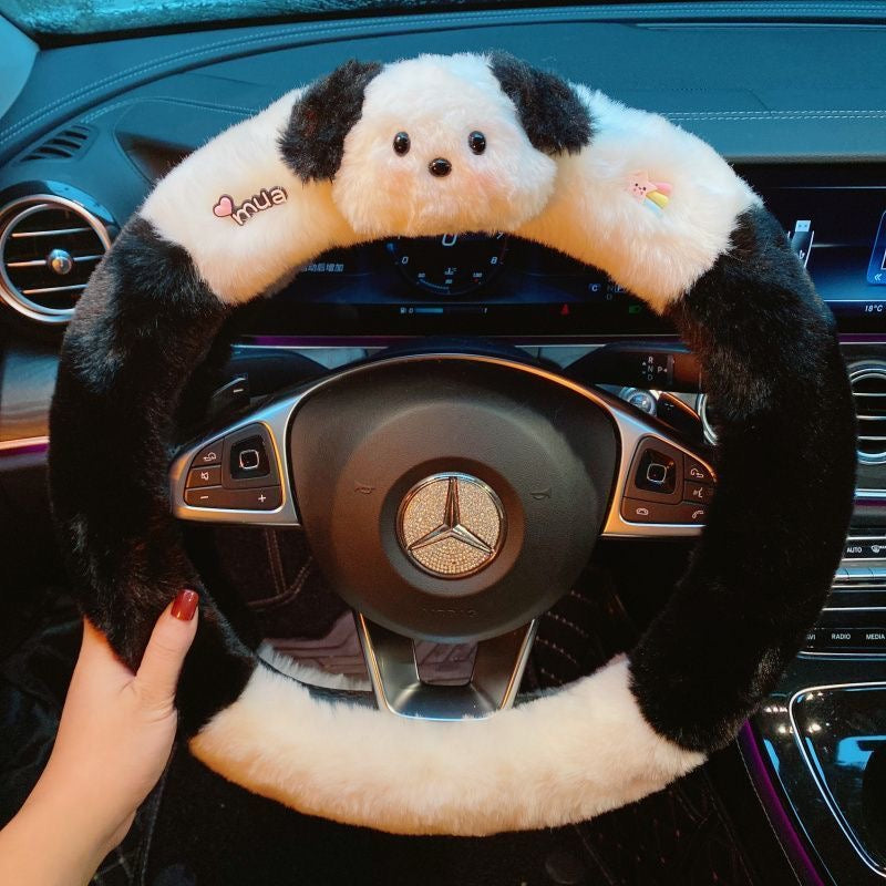 Pochacco Fluffy Steering Wheel Cover