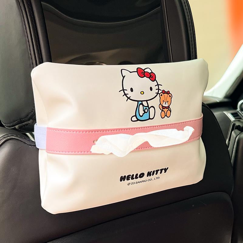 Hello Kitty Car Leatherette Tissue Holder