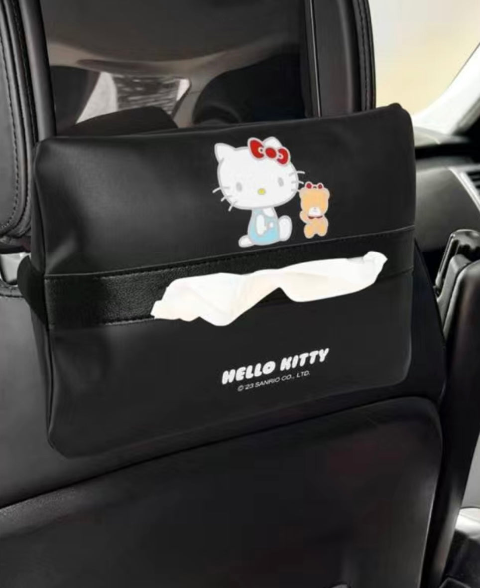 Hello Kitty Car Leatherette Tissue Holder