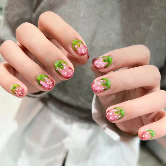 Kawaii Jelly Strawberry Press-On Nail Set