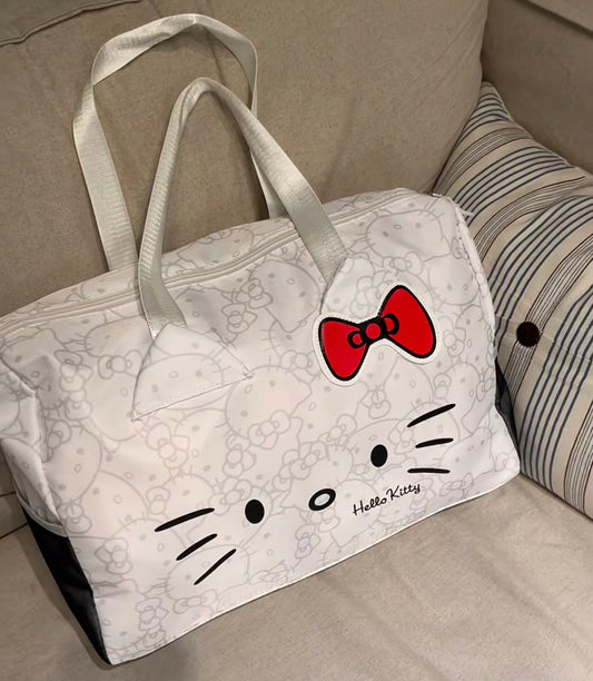 Hello Kitty Signature Face Duffle Bag | Gym Bag | Travel Companion