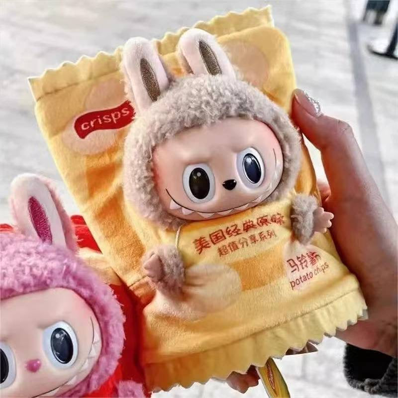 Labubu Chips Bag Costume Plush Outfit
