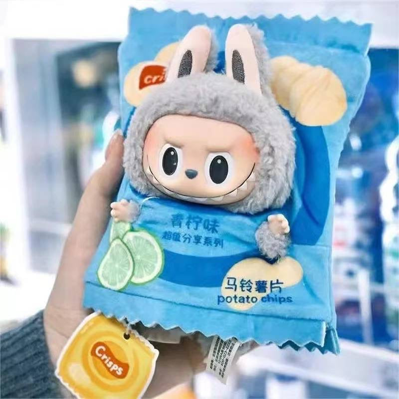 Labubu Chips Bag Costume Plush Outfit