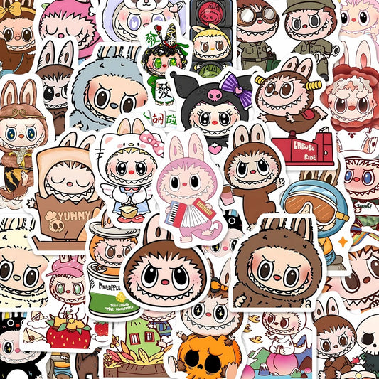 Labubu Stickers – 50 PCS of Mischievous Charm 💖💀😆