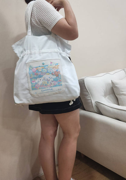 Ruffled Tote Bag | Cotton Drawstring Bags | GoodChoyice