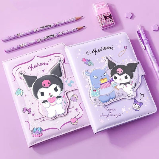 Kuromi-Notizbuch mit Magnetverschluss 