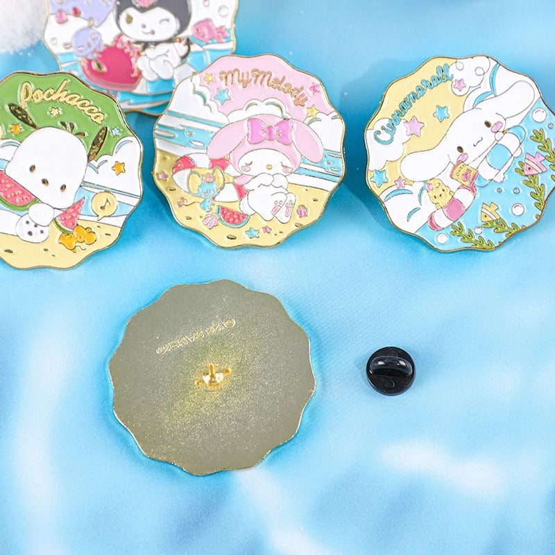 Sanrio Beach Fun-Medaillen-Anstecker