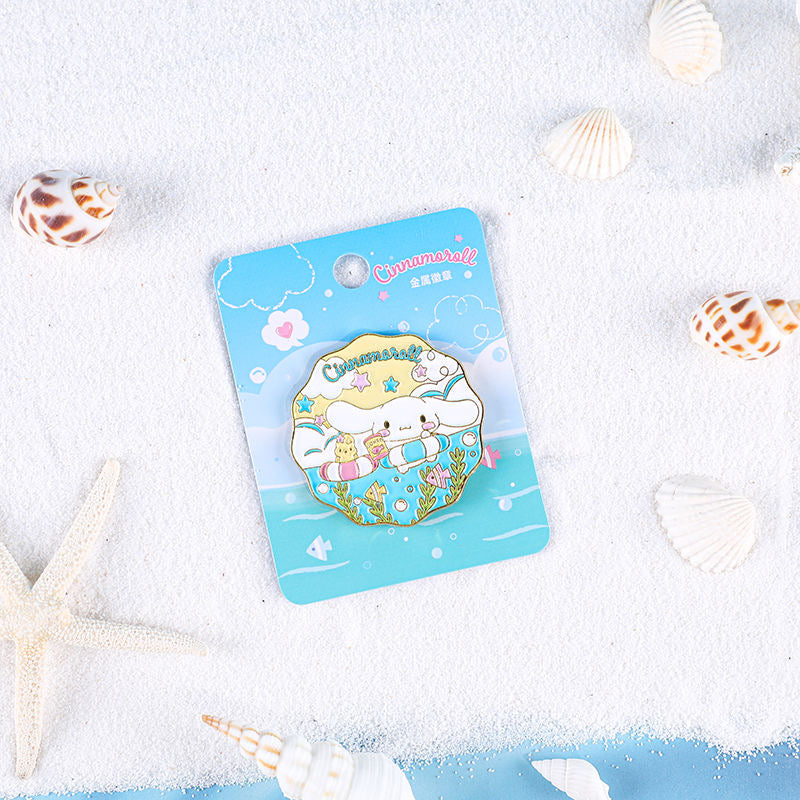 Sanrio Beach Fun Medal Pins