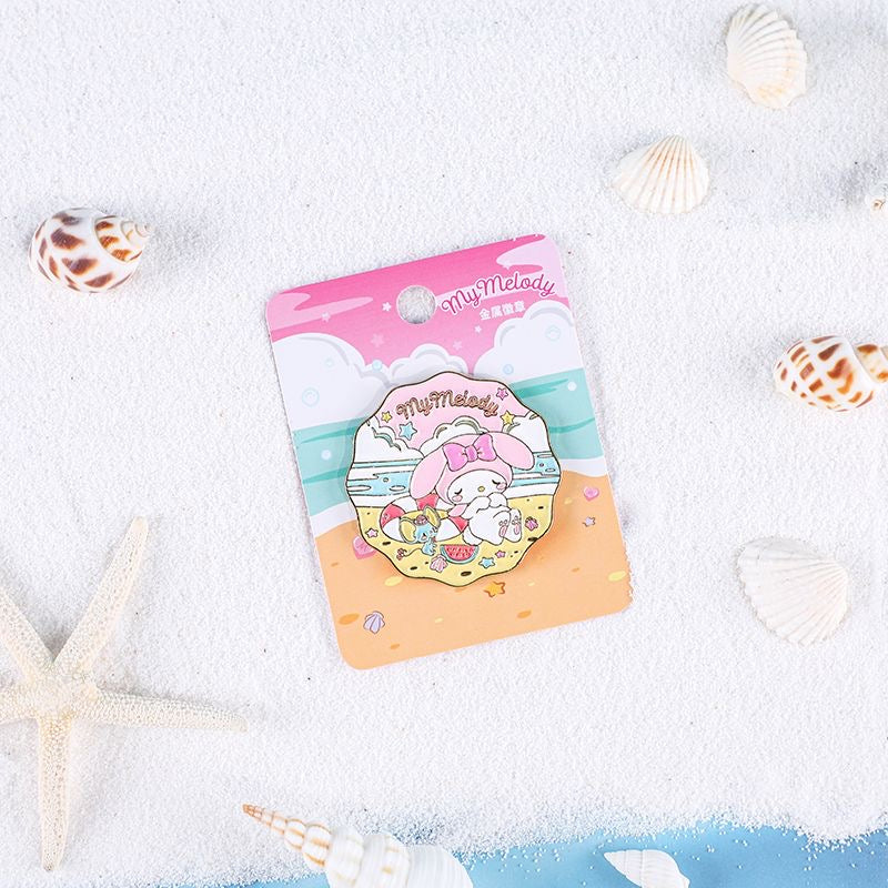 Sanrio Beach Fun Medal Pins