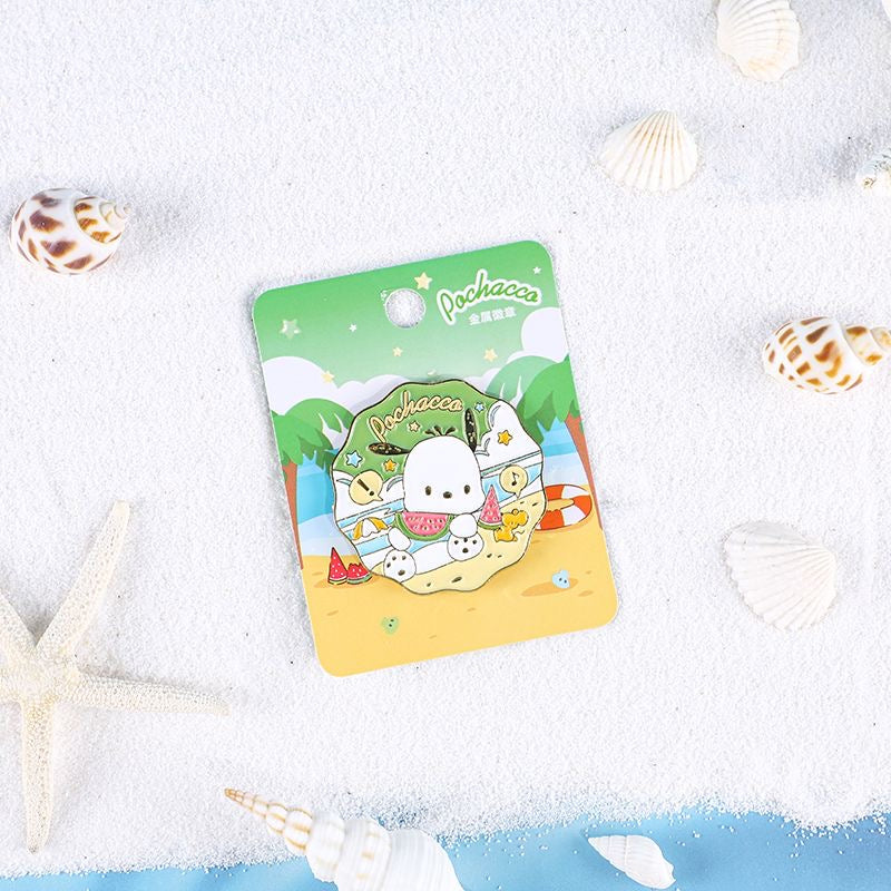 Sanrio Beach Fun-Medaillen-Anstecker