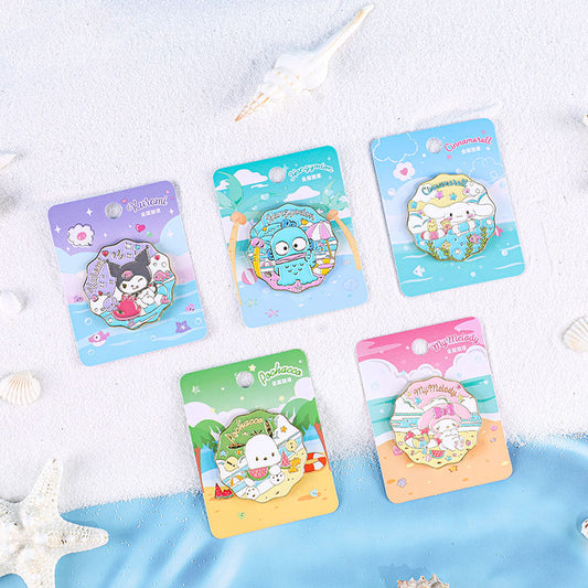Sanrio Beach Fun-Medaillen-Anstecker