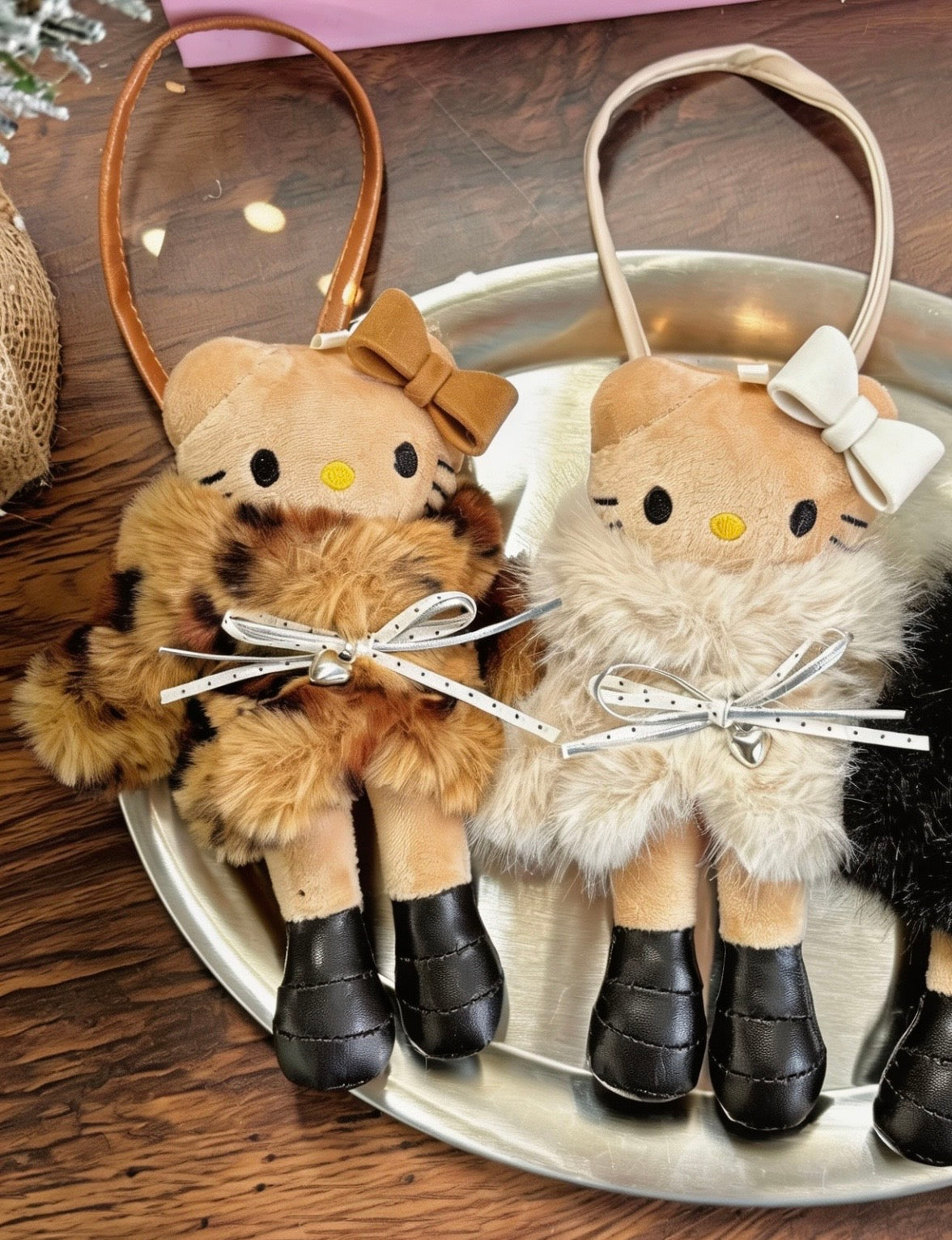 Hello Kitty Fur Babe Keychain Bag Charm