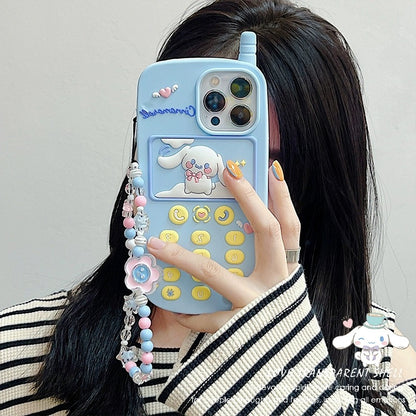 Cinnamoroll Y2K 3D Phone Case with Phone Charm