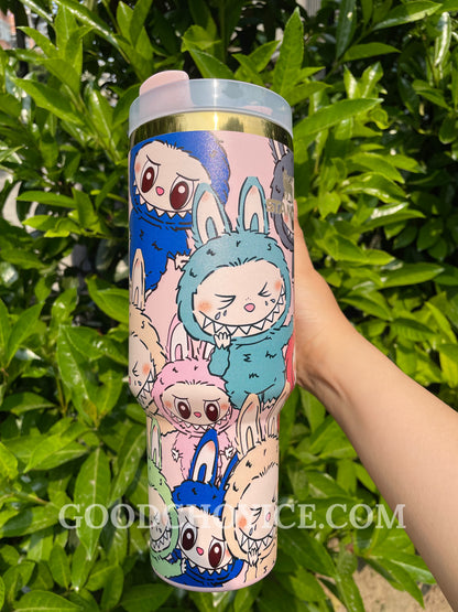 Labubu Limited Edition In-Car Insulated Cup 40 OZ with Colorful Premium Gift Box