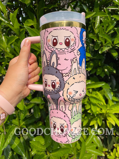 Labubu Limited Edition In-Car Insulated Cup 40 OZ with Colorful Premium Gift Box