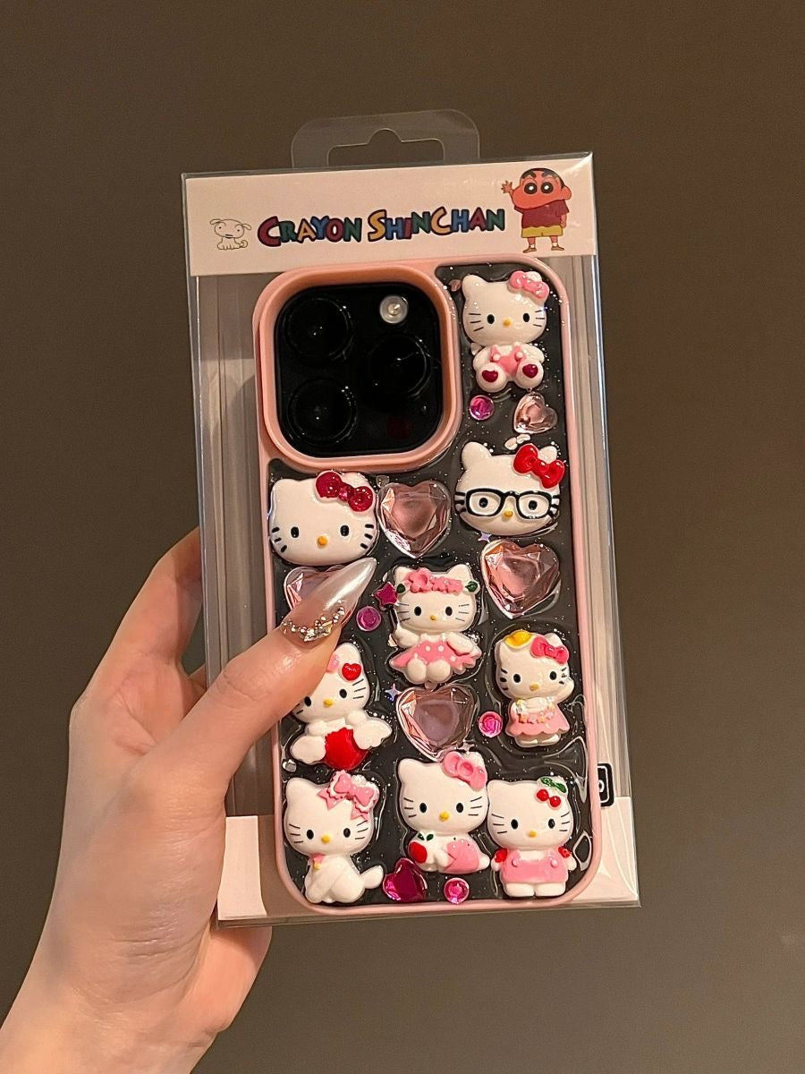 HelloKitty Pink Heart Diamond  Phone Case