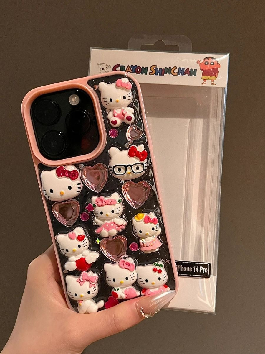 HelloKitty Pink Heart Diamond  Phone Case
