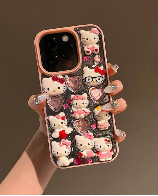 HelloKitty Pink Heart Diamond  Phone Case