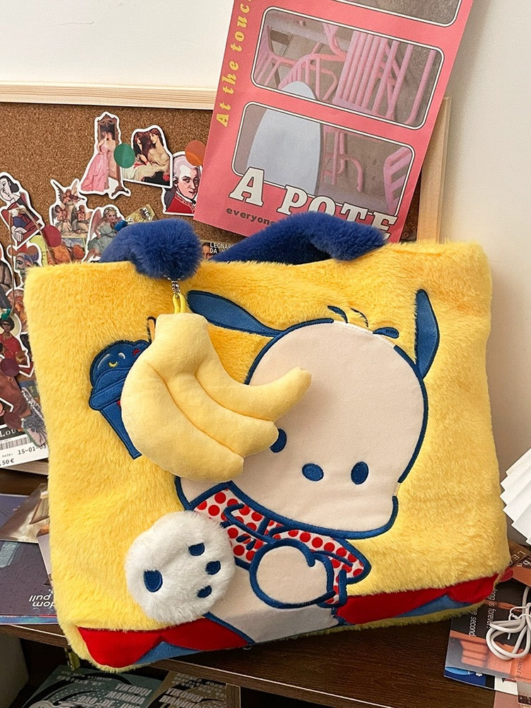 Pochacco X DQ Fluffy Handbag